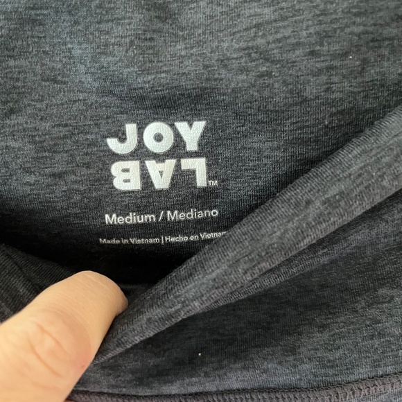 Joy Lab High Waist Crop Knotted Charcoal Gray Stretch Pull On Leggings, Size M - Picture 5 of 10